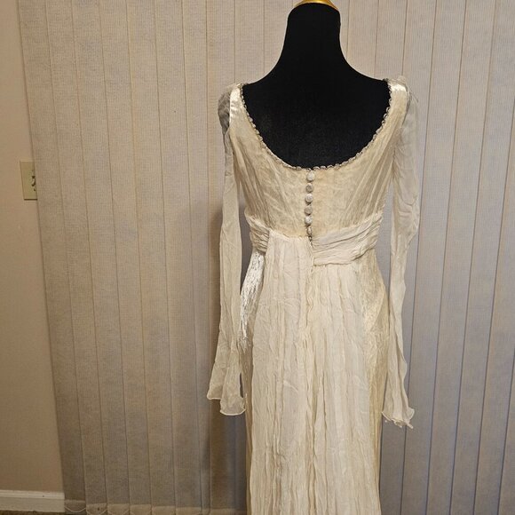 Peter Langner Velvet Champagne Wedding Dress NWT 46/10 - Picture 5 of 8